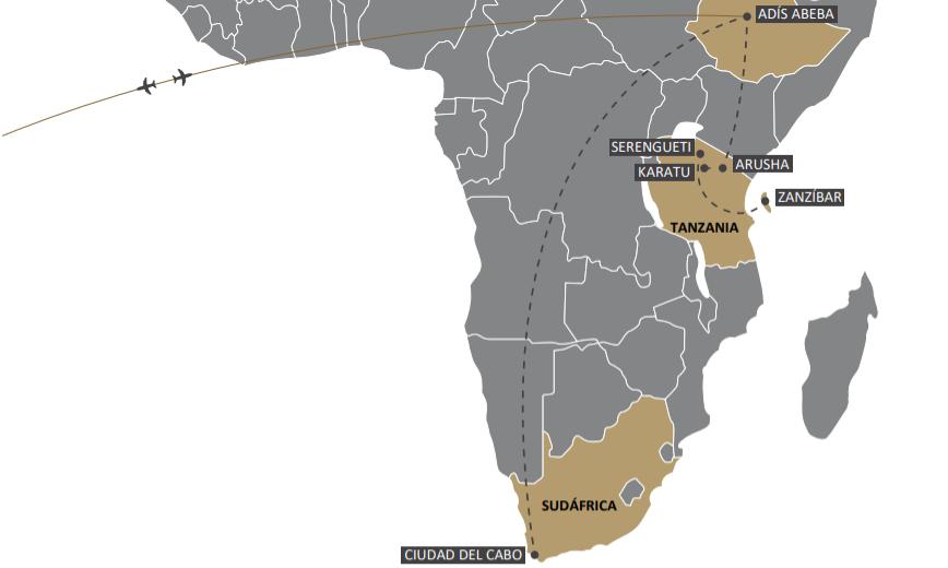 SUDÁFRICA, TANZANIA Y ZANZÍBAR CON SAFARI, HISTORIA Y PLAYAS